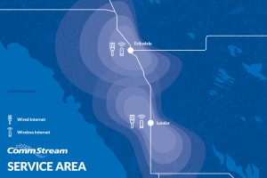 Lundar to Eriksdale service area map